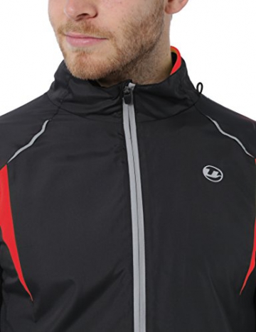 Ultrasport Herren Running-/Bikingjacke Stretch Delight, Schwarz/Rot, S, 40020 - 4