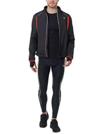 Ultrasport Herren Running-/Bikingjacke Stretch Delight, Schwarz/Rot, S, 40020 - 6